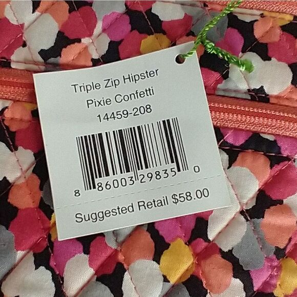 Vera Bradley Triple Zip Crossbody in Pixie Confetti - Picture 2 of 5